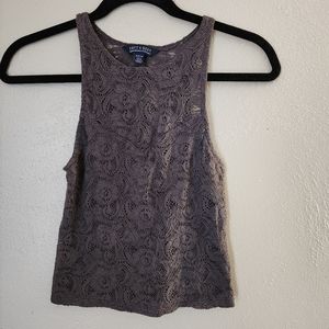 Soft & Sexy Grey Lace Tank Top